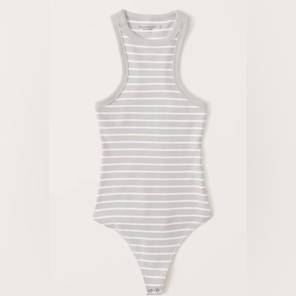 S Abercrombie & Fitch Striped Bodysuit
